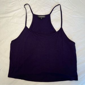 Topshop Purple Crop Tank Top